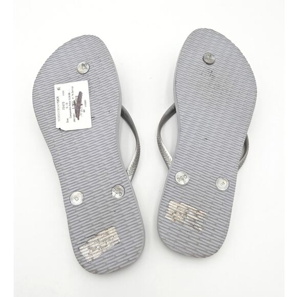 Havaianas Animal Print Slim Flip Flop Sandals Women's Gray Size US9/10 EU41/42 - Picture 8 of 9